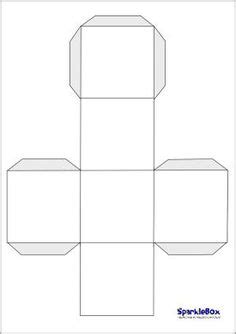 cube outline  printable teaching  printables cube template