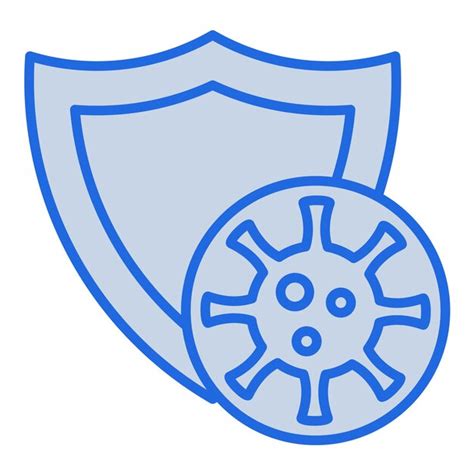 premium vector virus protection blue tone illustration