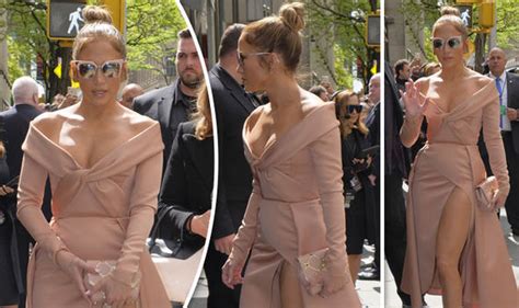 jennifer lopez flashes nude knickers as she suffers