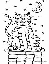 Cat Coloring Pages Sleeping Hellokids Cats Tabby Kids Color Para Colorear Getcolorings Gato Animals Kitten Find Dibujo sketch template