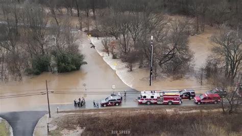 drone footage shows flooded kentucky city
