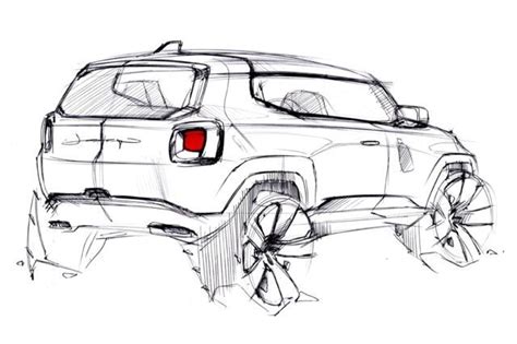 jeep renegade car design sketch car drawings industrial design sketch