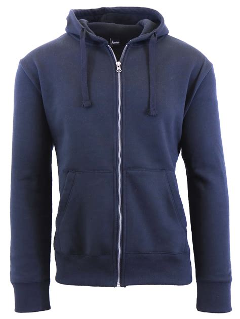 gbh mens fleece hoodie  thermal lined hood slim fit zip