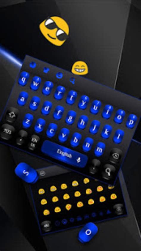 cool black blue light keyboard  android