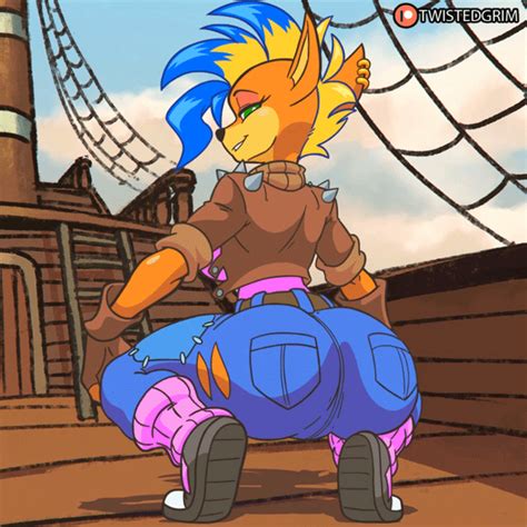 Rule 34 1girls Animated Anthro Ass Bandicoot Big Ass Blonde Hair Blue