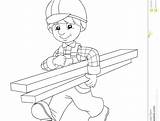 Construction Coloring Worker Pages Printable Getcolorings Getdrawings sketch template