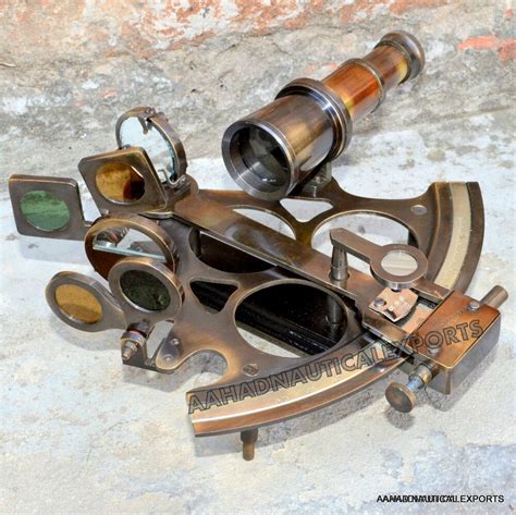 6 5 inch brass sextant antique sextant kelvin hughes black