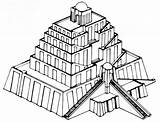 Ziggurat Mesopotamia Drawing Ur Arquitectura La Coloring Sketch Historia Template Seleccionar Tablero sketch template