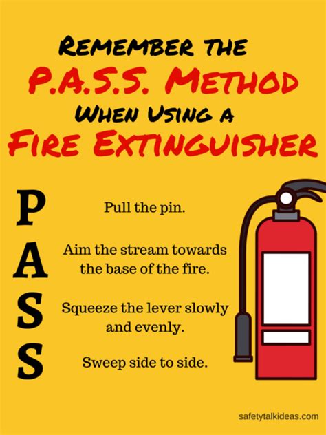 fire extinguishers   inspection safety talk ideas