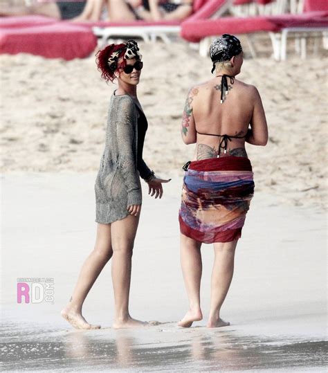 rihanna on the beach in barbados december 26 2010 rihanna photo