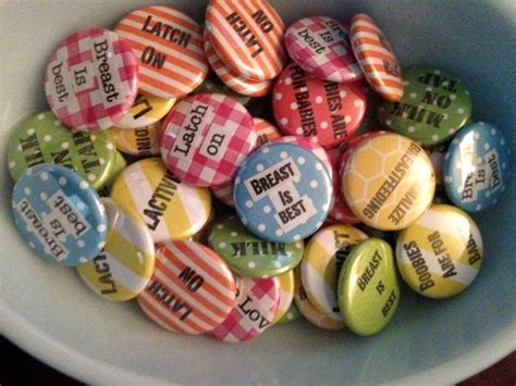 Boobie Buttons Pro Breastfeeding Pins By Crunchybebe On