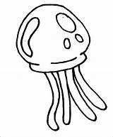 Jellyfish Coloring Spongebob sketch template