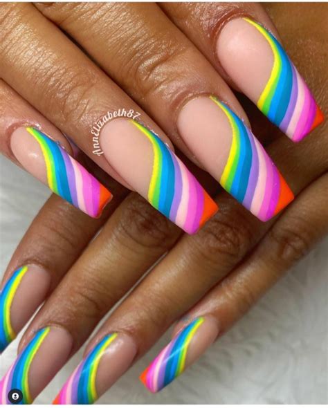 22 Beautiful Rainbow Nail Designs The Glossychic