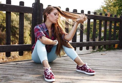 kirill averyanov women long hair women outdoors model redhead straight hair sitting