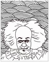 Clown Pennywise Horreur Scary Freddy Coloriages ça Krueger Disegni Adultos Justcolor Grippe Sou Colorare Nights Characters Erwachsene Malbuch Adulti Getcolorings sketch template
