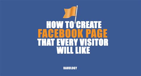 create facebook page   visitor   rahulogy