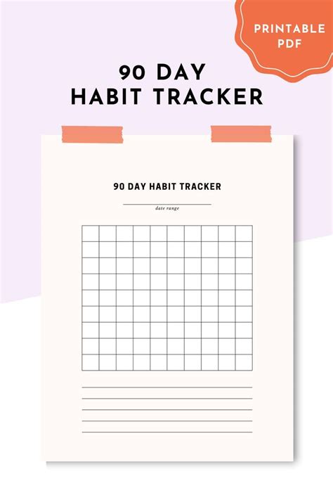printable  day habit tracker  digital  instant etsy