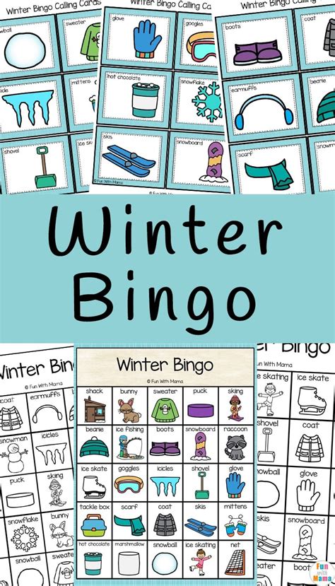printable winter bingo printable world holiday