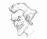 Joker Batman Arkham Asylum Coloringhome Montage Bane sketch template