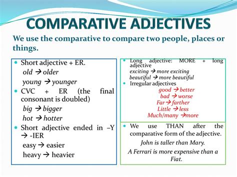 comparative  superlative adjectives grammar