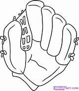 Baseball Glove Drawing Coloring Pages Draw Step Mitt Pitcher Softball Cliparts Clipart Color Gloves Pop Sports Clip Printable Library Getdrawings sketch template