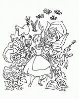 Coloring Alice Wonderland Pages Trippy Printables Popular sketch template