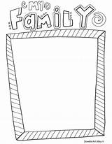 Family Coloring Pages Reunion Doodle Template Alley Portrait Printable Frames Printables Flower Templates Choose Board sketch template