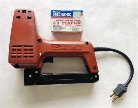 vintage swingline heavy duty electric staple gun stapler  amp