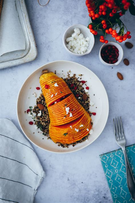 rezept fuer hasselback butternuss kuerbis aus dem ofen