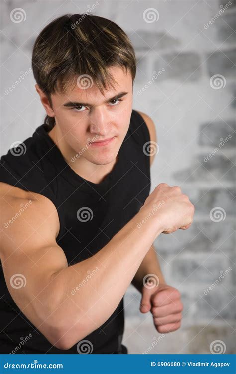 figting young adult boy  strike stock photo image  hand copy