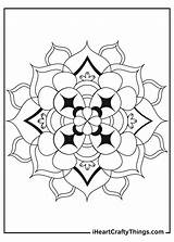 Mandala sketch template