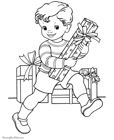christmas gift coloring pages coloring home