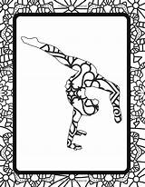 Mandalas Gymnast Sketchbook sketch template