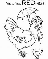 Hen Red Little Coloring Pages Story Nursery Colouring Sheets Character Rhymes Puppets Printable Bluebonkers Kids 1920s Template Characters Activities Rhyme sketch template