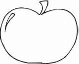 Apple Outline Coloring Pages Template Printable Fruit Choose Board Clipartmag Templates sketch template