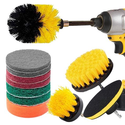 12 Piece Drill Brush Scrub Pads Power Scrubber Brush With