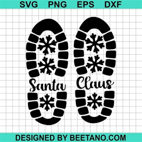 santa claus shoe marks svg cut file  cricut  craft handmade