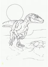 Velociraptor Jurassic sketch template