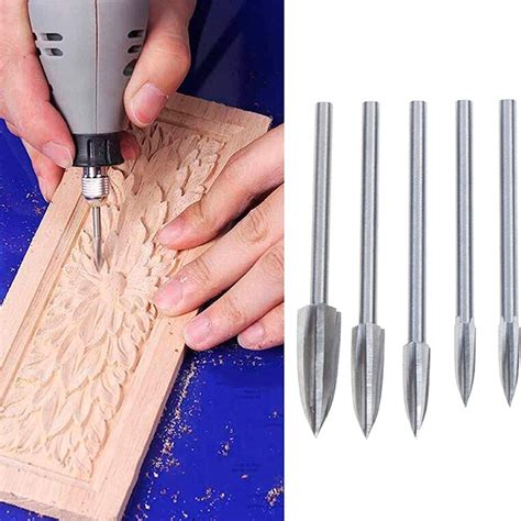 pcs wood carving engraving drill bit set milling cutter carving root tools  blades wood