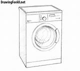 Washing Machine Drawing Draw Sketch Pencil Realistic Mechanical Drawingforall Ayvazyan Stepan Electronics Tutorials Posted sketch template