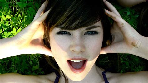 wallpaper face women outdoors model portrait brunette open mouth