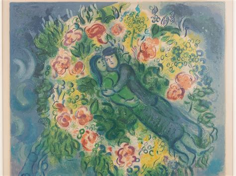 marc chagall original hand coloured signed lithograph parade antiques  shop uk