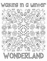 Winter Coloring Mandala Pages Subject sketch template