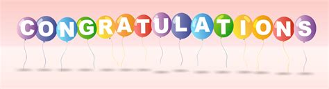 congratulations card template  colorful balloons  vector art