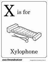 Xylophone Letter Coloring Preschool Choose Board sketch template
