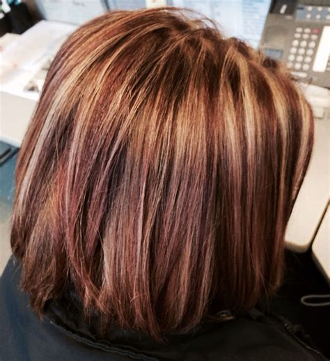 brown hair  caramel  burgundy highlights hair color auburn