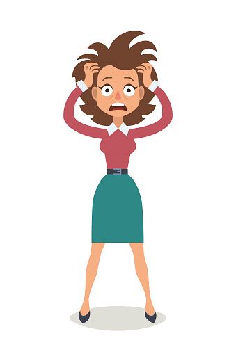 Stressed Woman Stock Illustration Download Image Now