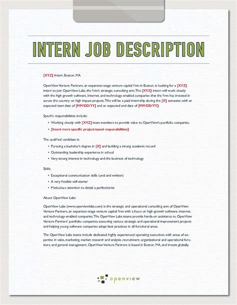 job description      write  template included vrogue