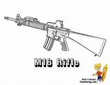 M16 Yescoloring Pistola M40 Scharfschützengewehre Pistole sketch template