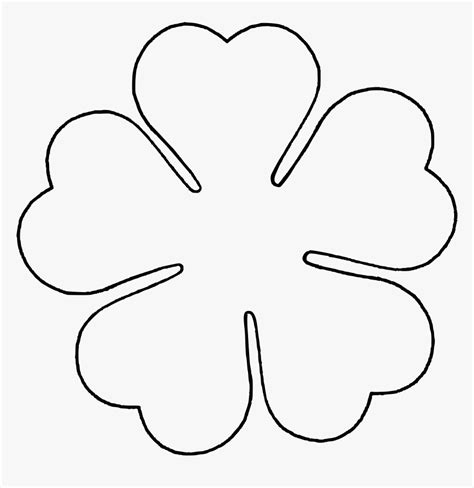 petal flower template  printable